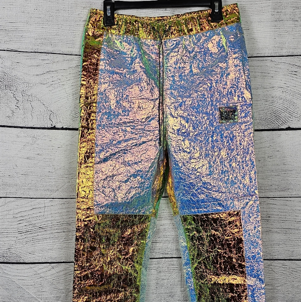 Reclaimed Vintage Iridescent Gold and Orange Joggers